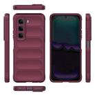 For Infinix Hot 50 4G Global Magic Shield TPU + Flannel Phone Case(Wine Red) - 3