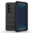 For Infinix Hot 50 Pro 4G Global Magic Shield TPU + Flannel Phone Case(Black) - 1