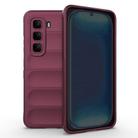 For Infinix Hot 50 Pro 4G Global Magic Shield TPU + Flannel Phone Case(Wine Red) - 1