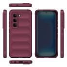 For Infinix Hot 50 Pro 4G Global Magic Shield TPU + Flannel Phone Case(Wine Red) - 3