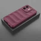 For Infinix Hot 50i 4G Global Magic Shield TPU + Flannel Phone Case(Wine Red) - 2