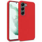 For Samsung Galaxy S25+ 5G Wheat Straw Material + TPU Phone Case(Red) - 1