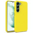 For Samsung Galaxy S25+ 5G Wheat Straw Material + TPU Phone Case(Yellow) - 1