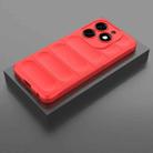 For Tecno Spark 20 Magic Shield TPU + Flannel Phone Case(Red) - 2