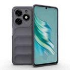 For Tecno Spark 20 Magic Shield TPU + Flannel Phone Case(Dark Grey) - 1