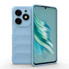 For Tecno Spark 20 Magic Shield TPU + Flannel Phone Case(Light Blue) - 1