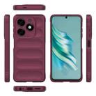 For Tecno Spark 20 Magic Shield TPU + Flannel Phone Case(Wine Red) - 3