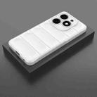 For Tecno Spark 20 Magic Shield TPU + Flannel Phone Case(White) - 2