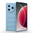 For Tecno Camon 30 Pro 5G Global Magic Shield TPU + Flannel Phone Case(Light Blue) - 1