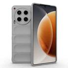 For Tecno Camon 30 4G Global Magic Shield TPU + Flannel Phone Case(Grey) - 1