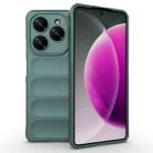 For Tecno Spark 20 Pro 4G Global Magic Shield TPU + Flannel Phone Case(Dark Green) - 1