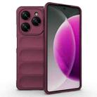 For Tecno Spark 20 Pro 4G Global Magic Shield TPU + Flannel Phone Case(Wine Red) - 1