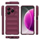 For Tecno Spark 20 Pro 4G Global Magic Shield TPU + Flannel Phone Case(Wine Red) - 3