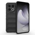 For Tecno Spark 30 Pro Global Magic Shield TPU + Flannel Phone Case(Black) - 1