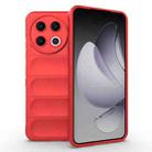 For Tecno Spark 30 Pro Global Magic Shield TPU + Flannel Phone Case(Red) - 1