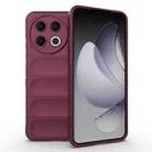 For Tecno Spark 30 Pro Global Magic Shield TPU + Flannel Phone Case(Wine Red) - 1