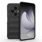For Tecno Spark 30C 4G Global Magic Shield TPU + Flannel Phone Case(Black) - 1