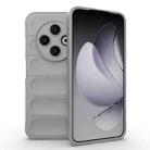 For Tecno Spark 30C 4G Global Magic Shield TPU + Flannel Phone Case(Grey) - 1