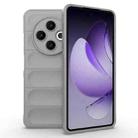 For Tecno Spark 30 4G Global Magic Shield TPU + Flannel Phone Case(Grey) - 1