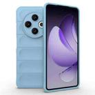 For Tecno Spark 30 4G Global Magic Shield TPU + Flannel Phone Case(Light Blue) - 1