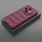 For Tecno Spark 30 4G Global Magic Shield TPU + Flannel Phone Case(Wine Red) - 2