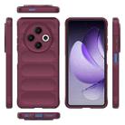 For Tecno Spark 30 4G Global Magic Shield TPU + Flannel Phone Case(Wine Red) - 3