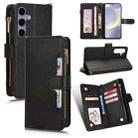 For Samsung Galaxy S24+ 5G Litchi Texture Zipper Leather Phone Case(Black) - 1