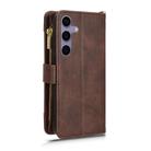 For Samsung Galaxy S24+ 5G Litchi Texture Zipper Leather Phone Case(Brown) - 3