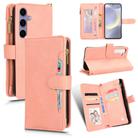 For Samsung Galaxy S24+ 5G Litchi Texture Zipper Leather Phone Case(Pink) - 1