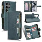 For Samsung Galaxy S24 Ultra 5G Litchi Texture Zipper Leather Phone Case(Green) - 1