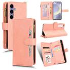 For Samsung Galaxy S24 5G Litchi Texture Zipper Leather Phone Case(Pink) - 1