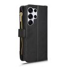 For Samsung Galaxy S25 Ultra 5G Litchi Texture Zipper Leather Phone Case(Black) - 3
