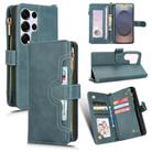 For Samsung Galaxy S25 Ultra 5G Litchi Texture Zipper Leather Phone Case(Green) - 1