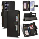For Samsung Galaxy S25 5G Litchi Texture Zipper Leather Phone Case(Black) - 1