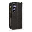 For Samsung Galaxy S25 5G Litchi Texture Zipper Leather Phone Case(Black) - 3