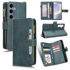 For Samsung Galaxy S25+ 5G Litchi Texture Zipper Leather Phone Case(Green) - 1