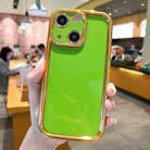 For iPhone 15 Plus Plating Emery PC Hybrid Silicone Phone Case(Green) - 1