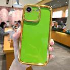 For iPhone 7 / 8 / SE 2022 Plating Emery PC Hybrid Silicone Phone Case(Green) - 1