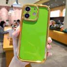 For iPhone 11 Plating Emery PC Hybrid Silicone Phone Case(Green) - 1