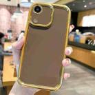 For iPhone XR Plating Emery PC Hybrid Silicone Phone Case(Brown) - 1