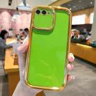 For iPhone 7 Plus / 8 Plus Plating Emery PC Hybrid Silicone Phone Case(Green) - 1