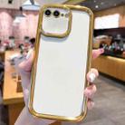For iPhone 7 Plus / 8 Plus Plating Emery PC Hybrid Silicone Phone Case(White) - 1