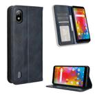 For Boost Mobile Bounce 4G Magnetic Buckle Retro Texture Leather Phone Case(Blue) - 1