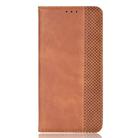For Boost Mobile Bounce 4G Magnetic Buckle Retro Texture Leather Phone Case(Brown) - 2