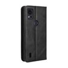 For Cricket Icon5 Magnetic Buckle Retro Texture Leather Phone Case(Black) - 3