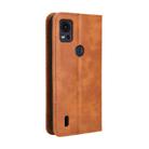 For Cricket Icon5 Magnetic Buckle Retro Texture Leather Phone Case(Brown) - 3