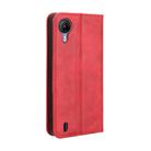 For Cricket Debut S2 U380AC Magnetic Buckle Retro Texture Leather Phone Case(Red) - 3