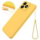 For ZTE Axon 50 Lite Pure Color Liquid Silicone Shockproof Phone Case(Yellow) - 2