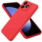 For ZTE Axon 50 Lite Pure Color Liquid Silicone Shockproof Phone Case(Red) - 1