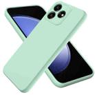 For ZTE Axon 50 Lite Pure Color Liquid Silicone Shockproof Phone Case(Green) - 1